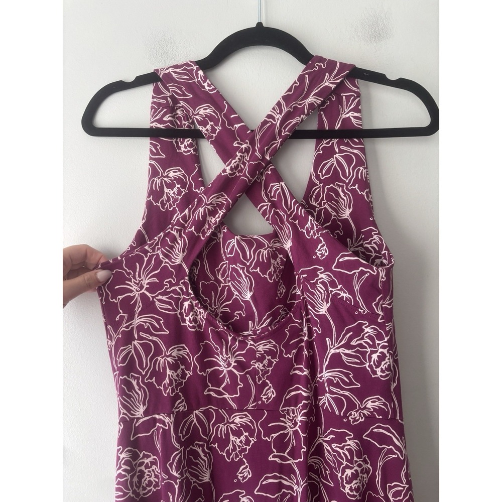 BUNDLE Pact Fit & Flare Open Back Maxi Dress Cotton Large pink & black - Picture 7 of 11
